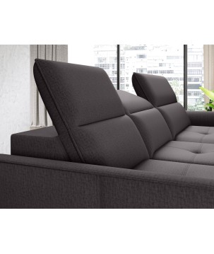 Narożnik MURILLO S Mini z elektryczną regulacją siedziska Lewostronny w tkaninie VOGUE 15 WERSAL