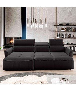 Narożnik MURILLO S Mini z elektryczną regulacją siedziska Lewostronny w tkaninie VOGUE 17 WERSAL