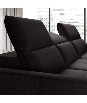 Narożnik MURILLO S Mini z elektryczną regulacją siedziska Lewostronny w tkaninie VOGUE 17 WERSAL