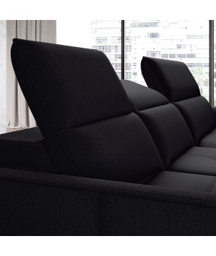 Narożnik MURILLO S Mini z elektryczną regulacją siedziska Lewostronny w tkaninie VOGUE 18 WERSAL