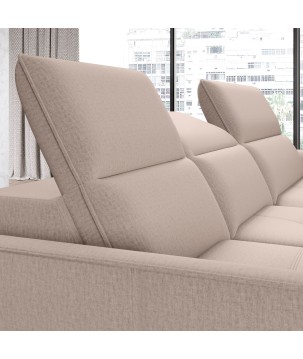 Narożnik MURILLO S Mini z elektryczną regulacją siedziska Prawostronny w tkaninie VOGUE 01 WERSAL