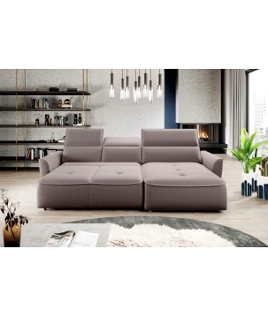 Narożnik MURILLO S Mini z elektryczną regulacją siedziska Prawostronny w tkaninie VOGUE 04 WERSAL