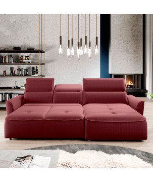 Narożnik MURILLO S Mini z elektryczną regulacją siedziska Prawostronny w tkaninie VOGUE 07 WERSAL