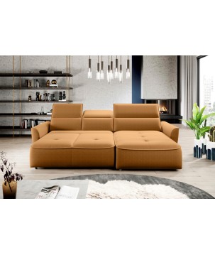 Narożnik MURILLO S Mini z elektryczną regulacją siedziska Prawostronny w tkaninie VOGUE 09 WERSAL