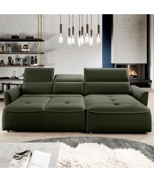 Narożnik MURILLO S Mini z elektryczną regulacją siedziska Prawostronny w tkaninie VOGUE 11 WERSAL