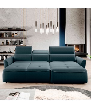 Narożnik MURILLO S Mini z elektryczną regulacją siedziska Prawostronny w tkaninie VOGUE 12 WERSAL