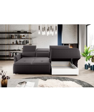 Narożnik MURILLO S Mini z elektryczną regulacją siedziska Prawostronny w tkaninie VOGUE 15 WERSAL