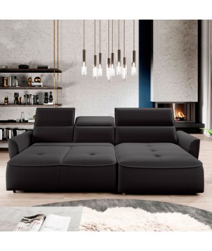 Narożnik MURILLO S Mini z elektryczną regulacją siedziska Prawostronny w tkaninie VOGUE 17 WERSAL