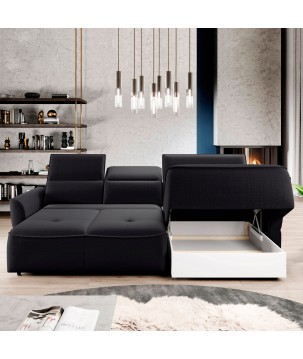 Narożnik MURILLO S Mini z elektryczną regulacją siedziska Prawostronny w tkaninie VOGUE 18 WERSAL