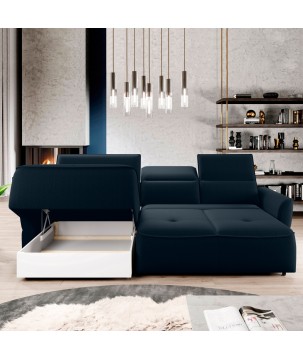 Narożnik MURILLO S Mini z elektryczną regulacją siedziska Lewostronny w tkaninie VOGUE 13 WERSAL