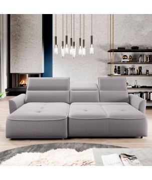 Narożnik MURILLO S Mini z elektryczną regulacją siedziska Lewostronny w tkaninie VOGUE 14 WERSAL