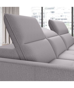 Narożnik MURILLO S Mini z elektryczną regulacją siedziska Lewostronny w tkaninie VOGUE 14 WERSAL