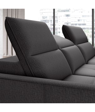 Narożnik MURILLO S Mini z elektryczną regulacją siedziska Lewostronny w tkaninie VOGUE 16 WERSAL