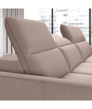 Narożnik MURILLO S Mini z elektryczną regulacją siedziska Prawostronny w tkaninie VOGUE 02 WERSAL