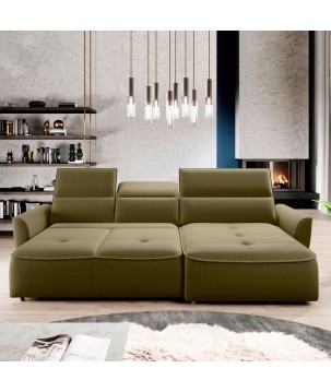 Narożnik MURILLO S Mini z elektryczną regulacją siedziska Prawostronny w tkaninie VOGUE 10 WERSAL