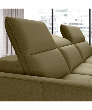 Narożnik MURILLO S Mini z elektryczną regulacją siedziska Prawostronny w tkaninie VOGUE 10 WERSAL