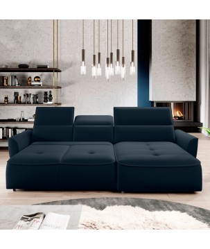 Narożnik MURILLO S Mini z elektryczną regulacją siedziska Prawostronny w tkaninie VOGUE 13 WERSAL