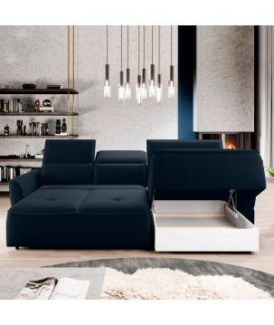 Narożnik MURILLO S Mini z elektryczną regulacją siedziska Prawostronny w tkaninie VOGUE 13 WERSAL