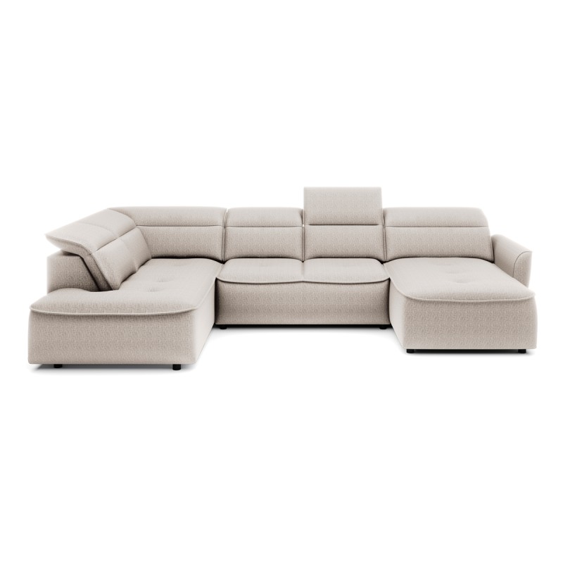 Narożnik MURILLO XL z elektryczną regulacją siedziska Lewostronny w tkaninie VOUGE 01 WERSAL