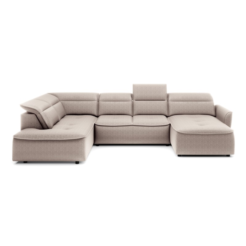 Narożnik MURILLO XL z elektryczną regulacją siedziska Lewostronny w tkaninie VOUGE 02 WERSAL