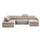 Narożnik MURILLO XL z elektryczną regulacją siedziska Lewostronny w tkaninie VOUGE 02 WERSAL