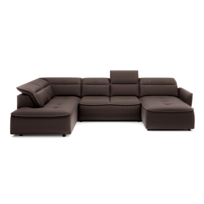 Narożnik MURILLO XL z elektryczną regulacją siedziska Lewostronny w tkaninie VOUGE 06 WERSAL