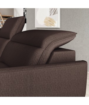 Narożnik MURILLO XL z elektryczną regulacją siedziska Lewostronny w tkaninie VOUGE 06 WERSAL