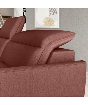 Narożnik MURILLO XL z elektryczną regulacją siedziska Lewostronny w tkaninie VOUGE 07 WERSAL