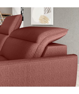 Narożnik MURILLO XL z elektryczną regulacją siedziska Lewostronny w tkaninie VOUGE 08 WERSAL