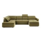 Narożnik MURILLO XL z elektryczną regulacją siedziska Lewostronny w tkaninie VOUGE 10 WERSAL