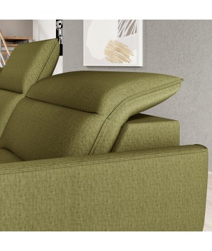 Narożnik MURILLO XL z elektryczną regulacją siedziska Lewostronny w tkaninie VOUGE 10 WERSAL