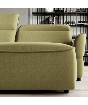 Narożnik MURILLO XL z elektryczną regulacją siedziska Lewostronny w tkaninie VOUGE 10 WERSAL