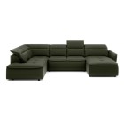 Narożnik MURILLO XL z elektryczną regulacją siedziska Lewostronny w tkaninie VOUGE 11 WERSAL