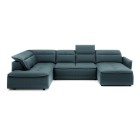 Narożnik MURILLO XL z elektryczną regulacją siedziska Lewostronny w tkaninie VOUGE 12 WERSAL