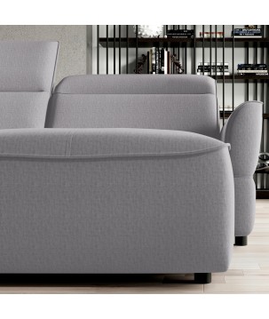 Narożnik MURILLO XL z elektryczną regulacją siedziska Lewostronny w tkaninie VOUGE 14 WERSAL