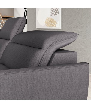 Narożnik MURILLO XL z elektryczną regulacją siedziska Lewostronny w tkaninie VOUGE 15 WERSAL