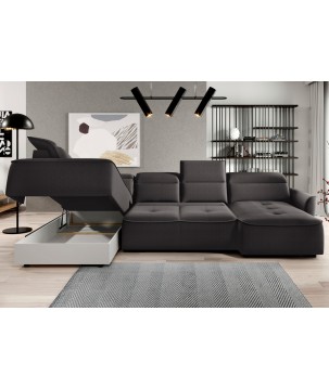 Narożnik MURILLO XL z elektryczną regulacją siedziska Lewostronny w tkaninie VOUGE 16 WERSAL