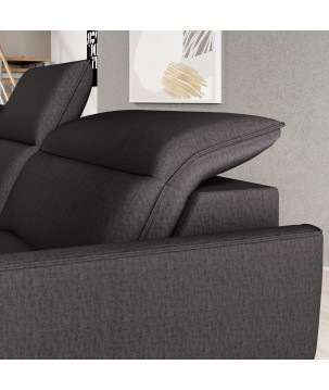 Narożnik MURILLO XL z elektryczną regulacją siedziska Lewostronny w tkaninie VOUGE 16 WERSAL