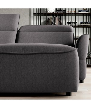 Narożnik MURILLO XL z elektryczną regulacją siedziska Lewostronny w tkaninie VOUGE 16 WERSAL