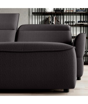 Narożnik MURILLO XL z elektryczną regulacją siedziska Lewostronny w tkaninie VOUGE 17 WERSAL