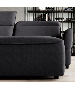 Narożnik MURILLO XL z elektryczną regulacją siedziska Lewostronny w tkaninie VOUGE 18 WERSAL