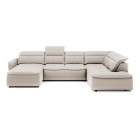 Narożnik MURILLO XL z elektryczną regulacją siedziska Prawostronny w tkaninie VOUGE 01 WERSAL