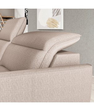 Narożnik MURILLO XL z elektryczną regulacją siedziska Prawostronny w tkaninie VOUGE 01 WERSAL