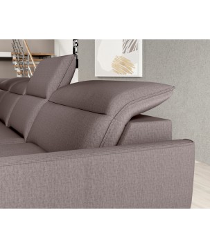 Narożnik MURILLO XL z elektryczną regulacją siedziska Prawostronny w tkaninie VOUGE 04 WERSAL