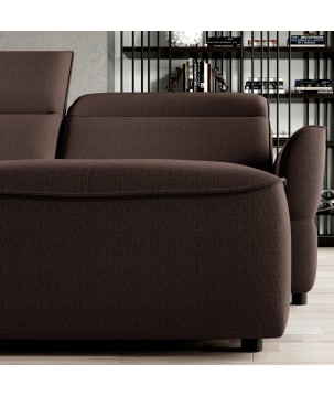 Narożnik MURILLO XL z elektryczną regulacją siedziska Prawostronny w tkaninie VOUGE 06 WERSAL