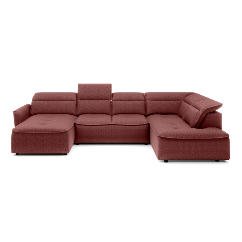 Narożnik MURILLO XL z elektryczną regulacją siedziska Prawostronny w tkaninie VOUGE 08 WERSAL