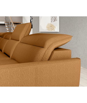 Narożnik MURILLO XL z elektryczną regulacją siedziska Prawostronny w tkaninie VOUGE 09 WERSAL