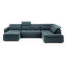 Narożnik MURILLO XL z elektryczną regulacją siedziska Prawostronny w tkaninie VOUGE 12 WERSAL