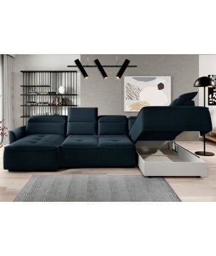 Narożnik MURILLO XL z elektryczną regulacją siedziska Prawostronny w tkaninie VOUGE 13 WERSAL