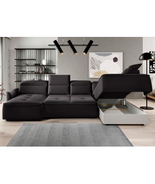 Narożnik MURILLO XL z elektryczną regulacją siedziska Prawostronny w tkaninie VOUGE 17 WERSAL